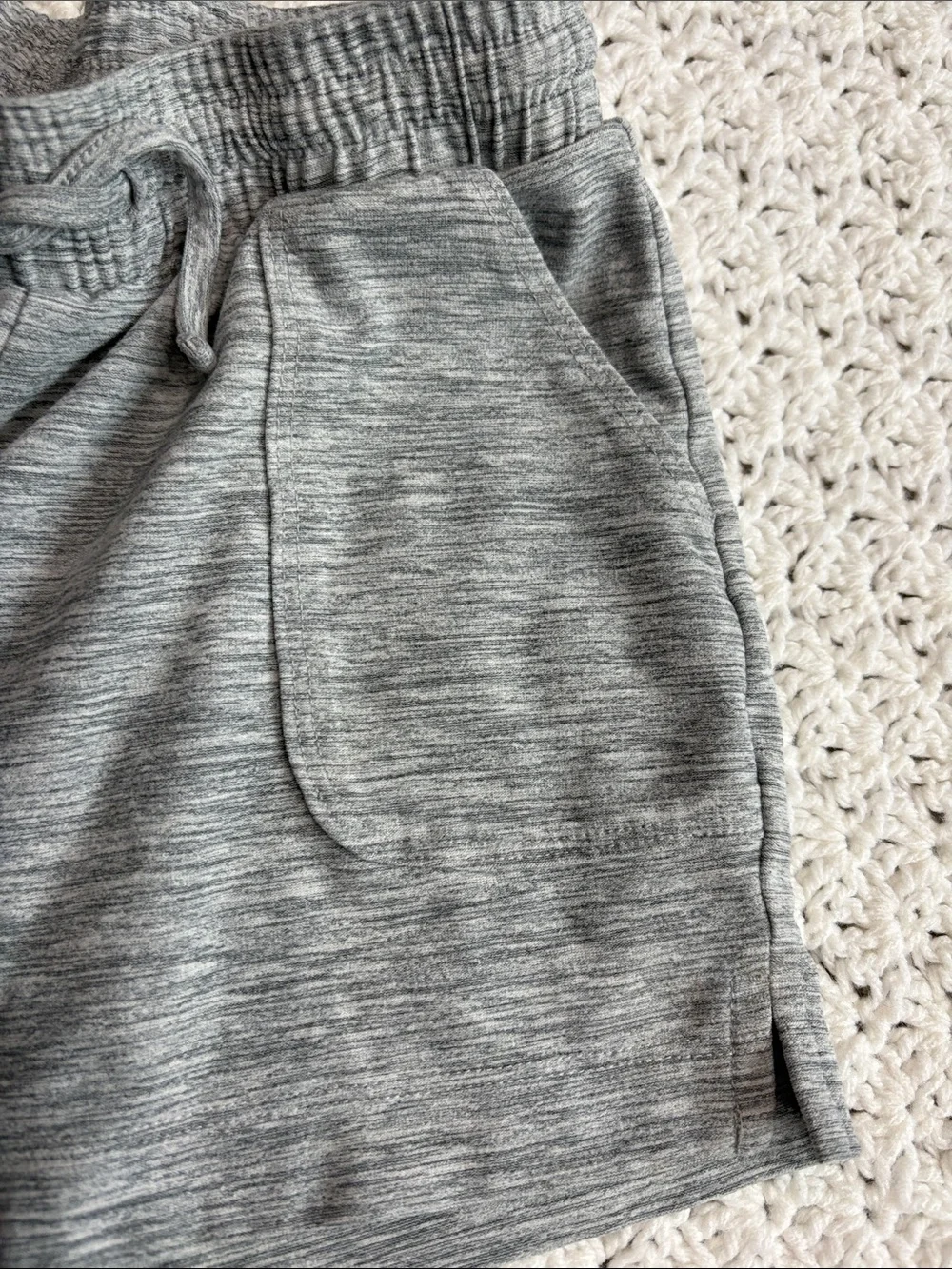 Old Navy Active Breathe On Heather Gray Athletic Drawstring Shorts Girls M (8) !